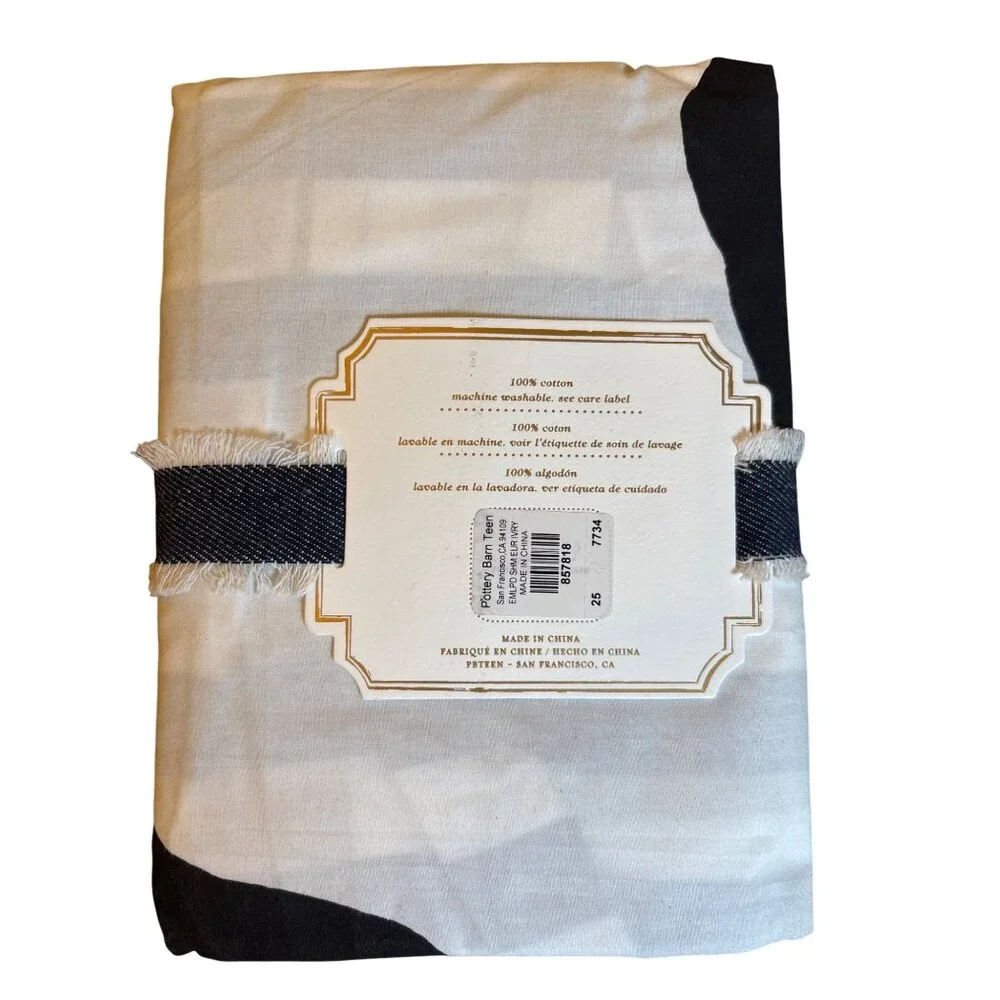 Pottery Barn Teen Emily & Meritt Oversized Sham Leopard Black Gold Pillow‎ Case